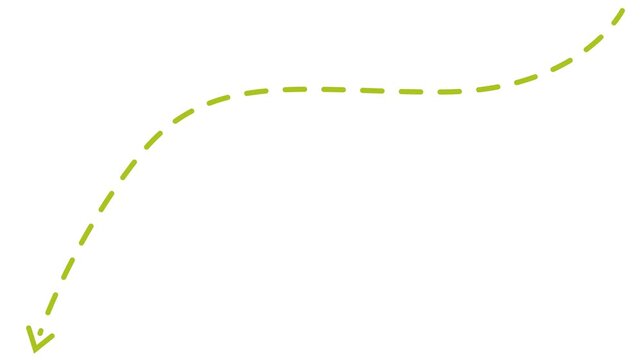 animated dashed line arrows with arrowhead set with alpha channel. 4k video. aiming, alpha channel, angled, animated, 
