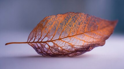 Delicate dried leaf structure