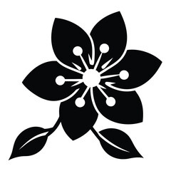 spring blossom vector icon on white background