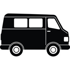 van vector icon on white background