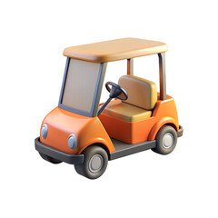 3D Smart Golf Cart Transparent Background PNG