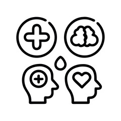 Mental health concepts showing positive thinking and emotional well being