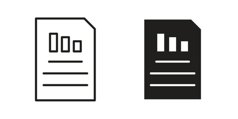 Income statement icons in line stroke outline art and clip art