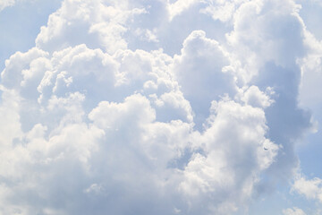 beautiful white clouds in nature blue sky in sunny day.