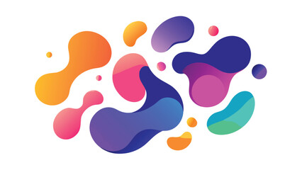 Vibrant fluid shapes create a dynamic and modern abstract design