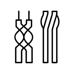 Illustration of a double helix dna structure and unwound strands