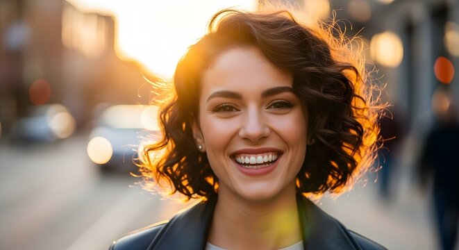 Happy Woman Working on Laptop in Modern Office, Remote Work Lifestyle
