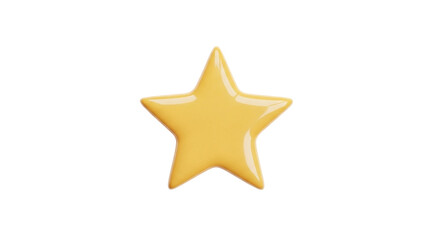 Obraz premium Isolated golden star symbol for awards, success, quality, best rating, and holidays