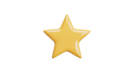 Isolated golden star symbol for awards, success, quality, best rating, and holidays