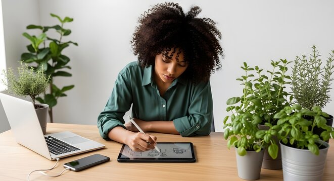 Happy Young Woman Enjoying Coffee Break Outdoors - Powered by Adobe