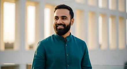 Happy Young Woman with Laptop Smiling at Camera - Remote Work Concept