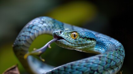 Obraz premium All You Need to Know About Blue Vipers – Habitat, Venom Potency, and Unique Blue Coloration for Reptile Enthusiasts