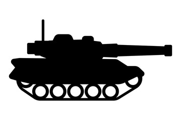 Military tank armored combat vehicle simple icon