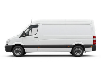 Modern white cargo van ready for delivery services and logistics, showcasing a clean, professional design for commercial transport needs.