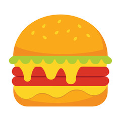 hamburger isolated on white background