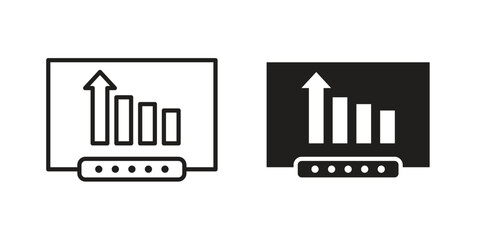 Equity derivatives icons in line stroke outline art and clip art