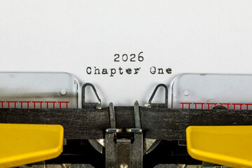 old typewriter with text 2026 chapter one	
