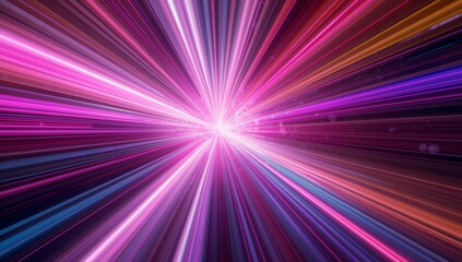 Dynamic abstract burst of vibrant pink and purple light streaks creating a sense of speed and futuristic energy for modern projects