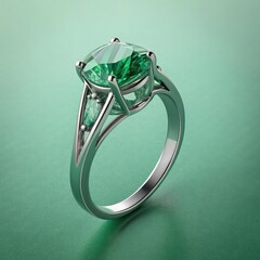 diamond ring on transparent background