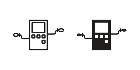 Dialysis icons in line stroke outline art and clip art