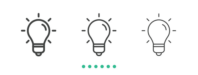 Light blub icon. Thin line icon vector