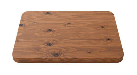 Isolated, light brown wood plank with rounded edges, natural wood grain, no background