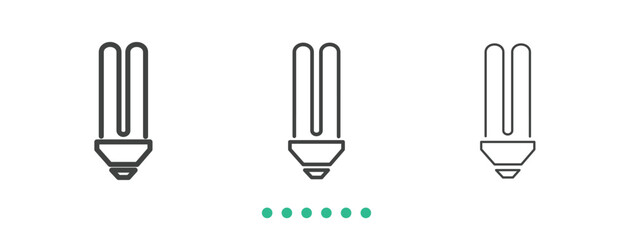 Light blub icon. Thin line icon vector