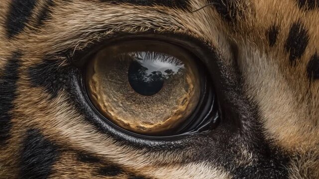 Close up of animal fur detailed texture of spotted pattern