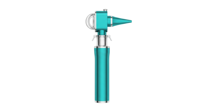 Isolated medical instrument otoscope for checking ear and eardrum condition, no background