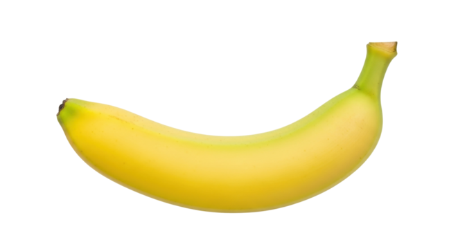 Isolated Cavendish banana fruit, a nutritious fresh food, vibrant yellow color. Simple dessert