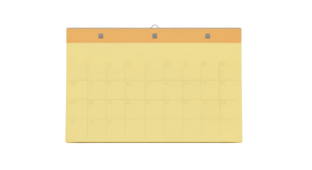 Isolated blank tear-off calendar without dates, month or days of the week, office tool