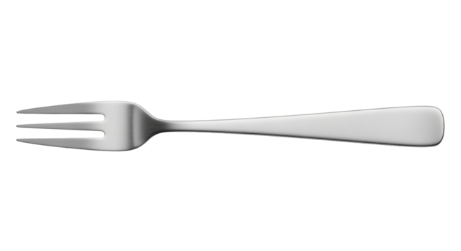 Isolated modern fork, table setting, tableware, restaurant utensil, silver flatware