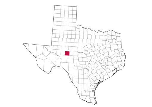 Location Of Irion County in Texas Map, USA