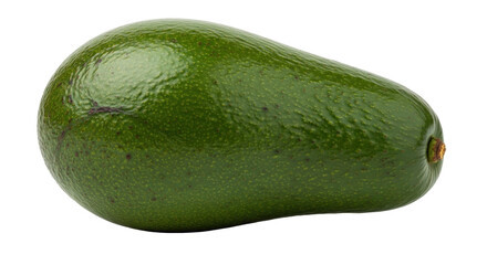 Isolated avocado fruit, whole, green, with textured skin; fresh and ready to eat at any meal