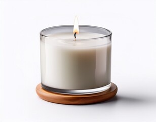 candle mockup isolated on white background