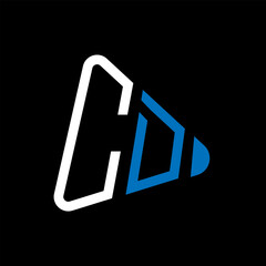 CD letter logo design. CD creative initials letter logo concept. CD letter design.
