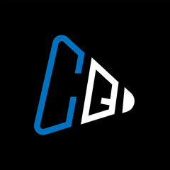 CQ letter logo design. CQ creative initials letter logo concept. CQ letter design.
