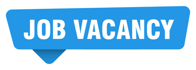 job vacancy sticker. job vacancy blue sign isolated on transpatent background
