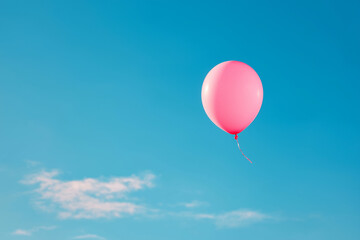 Fototapeta premium pink balloon in the sky