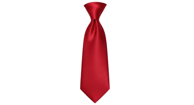 Isolated pre tied red necktie, formal, for special occasions, events, celebrations, and holidays