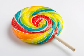 colorful lollipop isolated on white