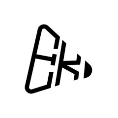 EK letter logo design. EK creative initials letter logo concept. EK letter design.
