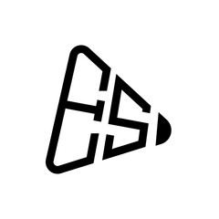 ES letter logo design. ES creative initials letter logo concept. ES letter design.
