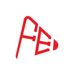 FE letter logo design. FE creative initials letter logo concept. FE letter design.
