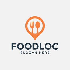 Obraz premium Logo design inspiration for food location