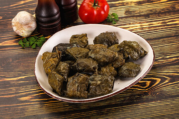 Stuffed dolma - meat in grape leaves