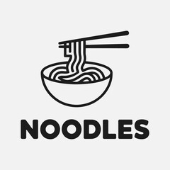 Noodle logo design template art