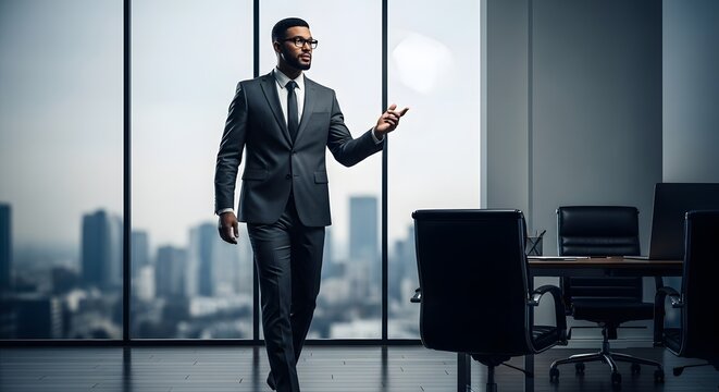 Focused Businesswoman Working on Laptop in Modern Office, Ambitious Professional
