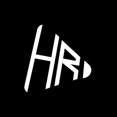 hr letter logo design. hr creative initials letter logo concept. hr letter design.
