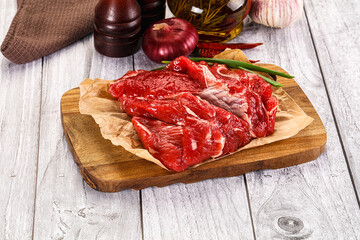 Raw beef meat for cooking